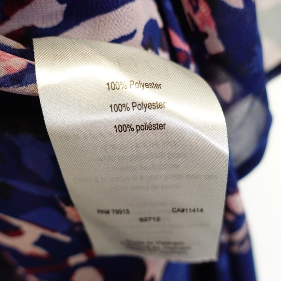 Motherhood Maternity‎ Top Womens Blue Floral Kimono Open Front Sheer - Picture 5 of 8